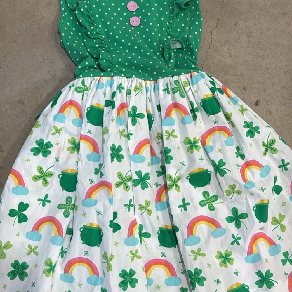 Eleanor Rose Green Polka Dot Dress